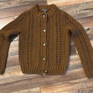 J. Crew Point Sur Pointelle Knit Cardigan